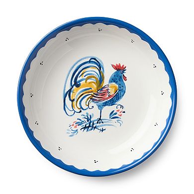 Certified International French Rooster 4-Piece Soup Bowl Set