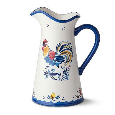 Certified International French Rooster Ceramic Pitcher