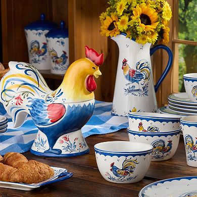 Certified International French Rooster 3-Piece Canister Set