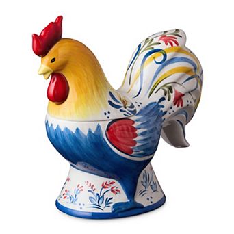 Certified International French Rooster 3-D Ceramic Cookie Jar