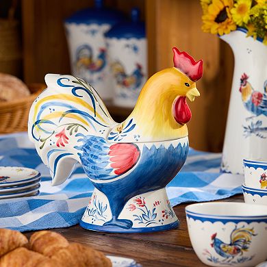 Certified International French Rooster 3-D Ceramic Cookie Jar