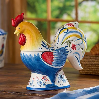 Certified International French Rooster 3-D Ceramic Cookie Jar