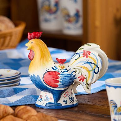 Certified International French Rooster 3-D Teapot