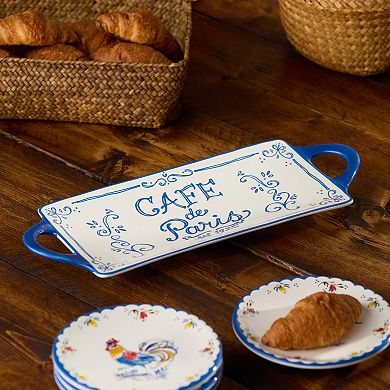 Certified International Bistro Rectangular Tray with Handles