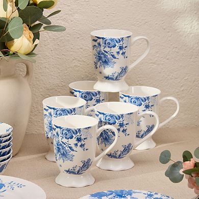 Certified International Gabrielle Blue Set of 6 Mugs