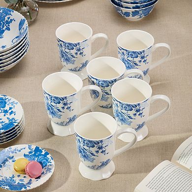 Certified International Gabrielle Blue Set of 6 Mugs