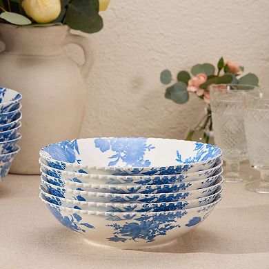 Certified International Gabrielle Blue Set of 6 Soup Bowls