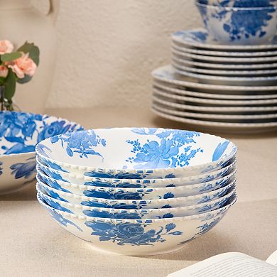 Certified International Gabrielle Blue Set of 6 Soup Bowls
