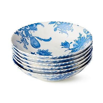 Certified International Gabrielle Blue Set of 6 Soup Bowls