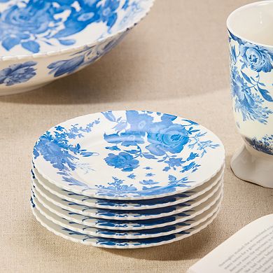 Certified International Gabrielle Blue 6-inch Set of 6 Canape Plates
