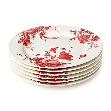 Certified International Gabrielle Rose Set of 6 Dinner Plates