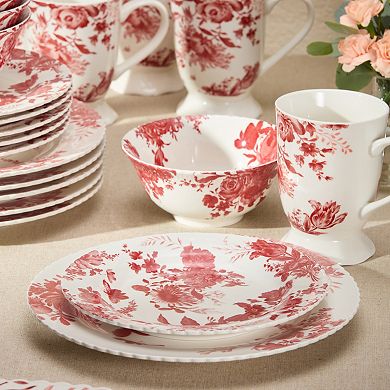 Certified International Gabrielle Rose Set of 6 Salad Plates
