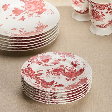 Certified International Gabrielle Rose Set of 6 Salad Plates