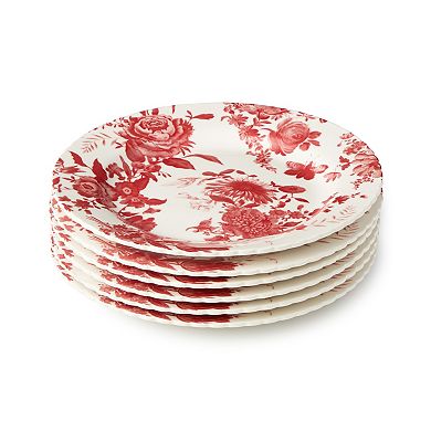 Certified International Gabrielle Rose Set of 6 Salad Plates