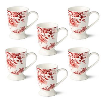 Certified International Gabrielle Rose Set of 6 Mugs