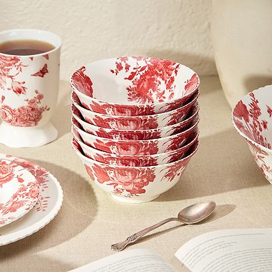 Certified International Gabrielle Rose 6-Piece 6-Inch All-Purpose Bowl Set