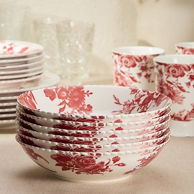 Certified International Gabrielle Rose 6-Piece Soup Bowl Set
