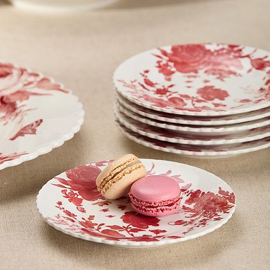 Certified International Gabrielle Rose 6-Piece Canape Plate Set