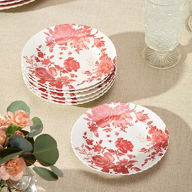 Certified International Gabrielle Rose 6-Piece Canape Plate Set