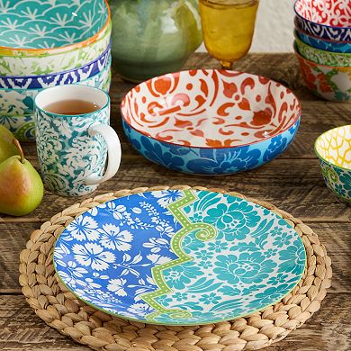 Certified International Pavillion Set of 6 Assorted Dinner Plates