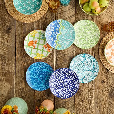 Certified International Pavillion Set of 6 Assorted Salad Plates