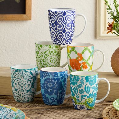 Certified International Pavillion Set of 6 Assorted Mugs