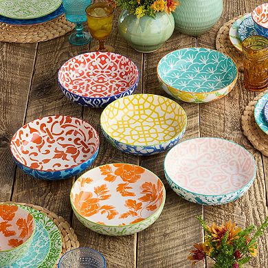 Certified International Pavillion Set of 6 Assorted Soup Bowls