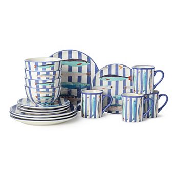 Certified International Something Fishy 16 pc Dinnerware Set