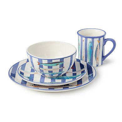 Certified International Something Fishy 16-Piece Dinnerware Set