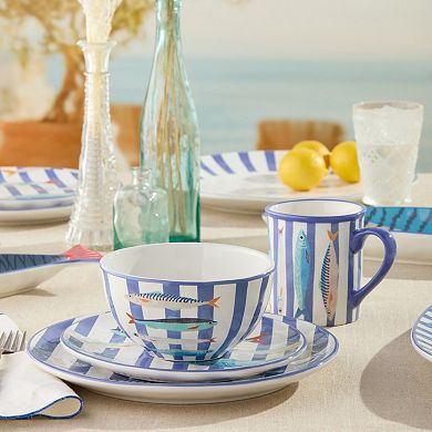 Certified International Something Fishy 16-Piece Dinnerware Set