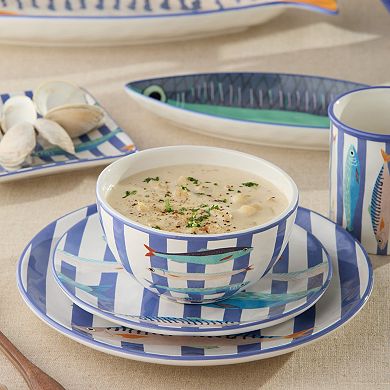 Certified International Something Fishy 16-Piece Dinnerware Set