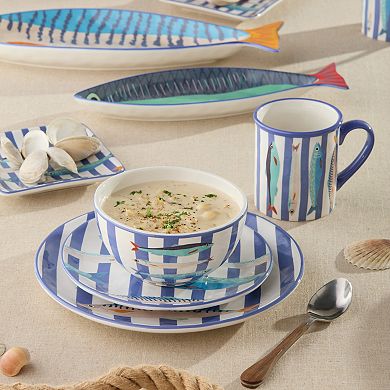 Certified International Something Fishy 16-Piece Dinnerware Set