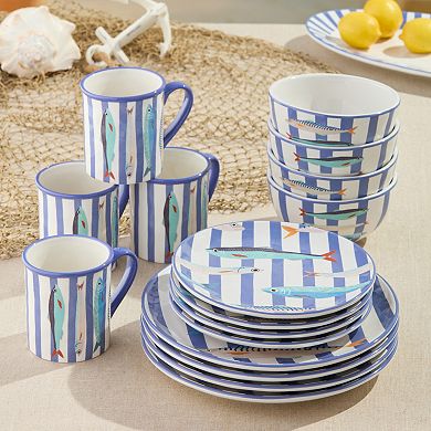 Certified International Something Fishy 16-Piece Dinnerware Set