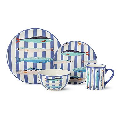 Certified International Something Fishy 16-Piece Dinnerware Set