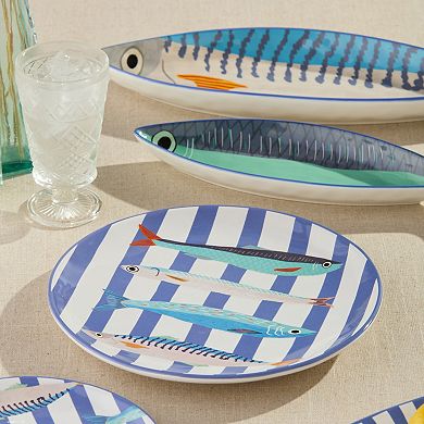 Certified International Something Fishy Set of 4 Dinner Plates