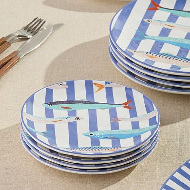 Certified International Something Fishy Set of 4 Salad Plates
