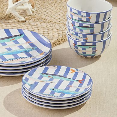 Certified International Something Fishy Set of 4 Salad Plates