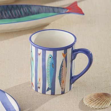 Certified International Something Fishy Set of 4 Mugs