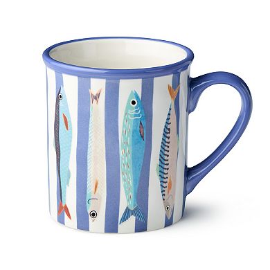 Certified International Something Fishy Set of 4 Mugs