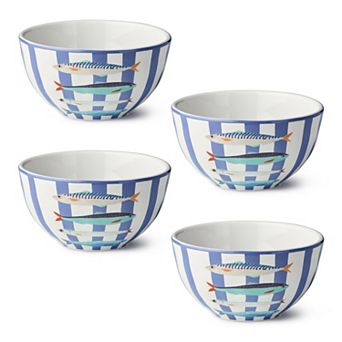Certified International Something Fishy Set of 4 Ice Cream Bowls