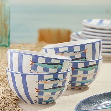 Certified International Something Fishy Set of 4 Ice Cream Bowls