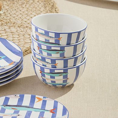 Certified International Something Fishy Set of 4 Ice Cream Bowls