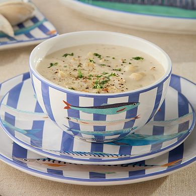 Certified International Something Fishy Set of 4 Ice Cream Bowls