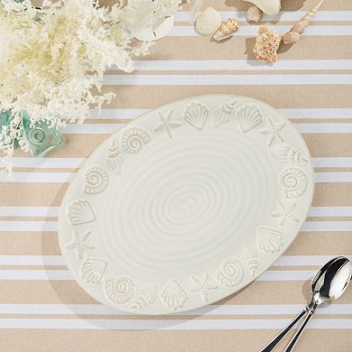 Certified International Coastline Cream Oval Platter