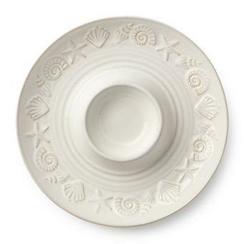 Certified International Coastline Cream Chip & Dip Bowl