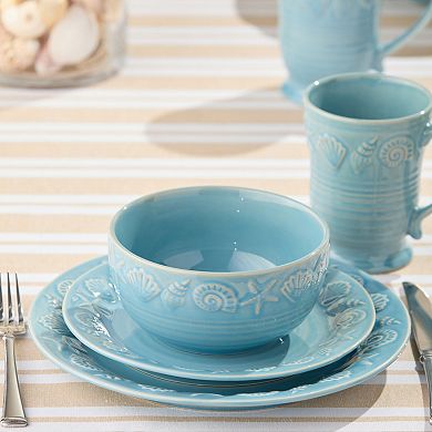 Certified International Coastline Set of 4 Ice Blue Bowls