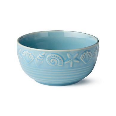 Certified International Coastline Set of 4 Ice Blue Bowls