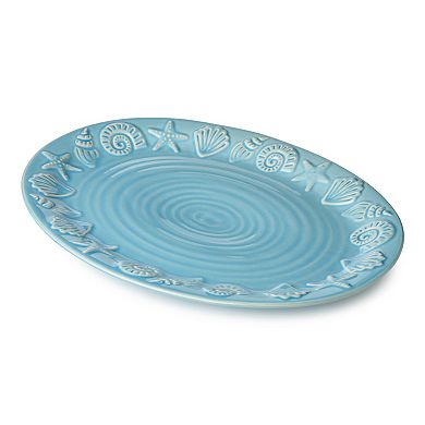 Certified International Coastline Oval Platter