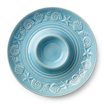 Certified International Coastline Chip & Dip Serving Platter