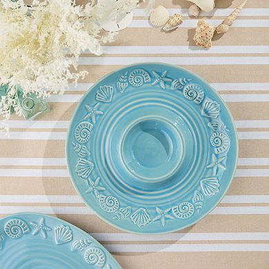 Certified International Coastline Chip & Dip Serving Platter